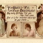 Handtinted Vintage Birthday..
